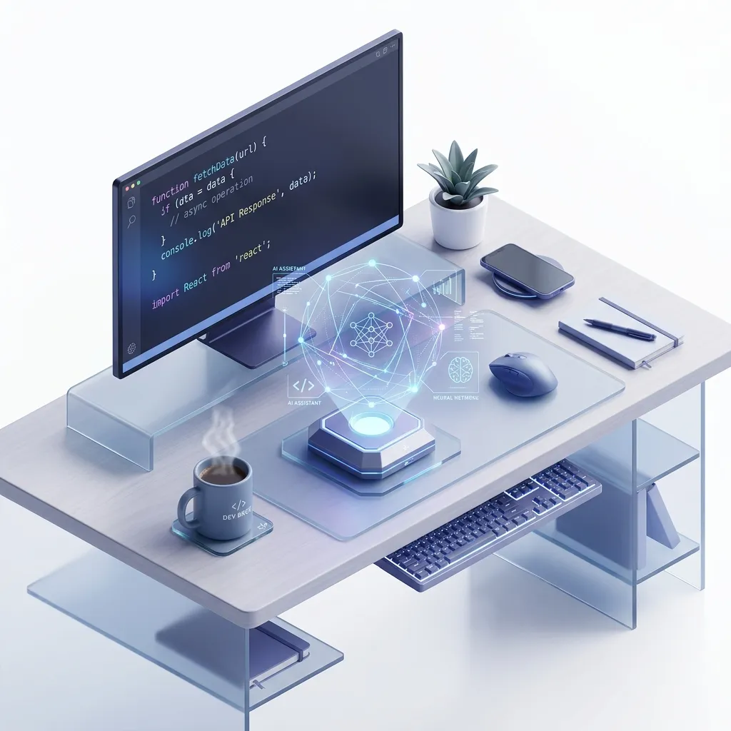 Fahad Pathan's developer workspace illustration